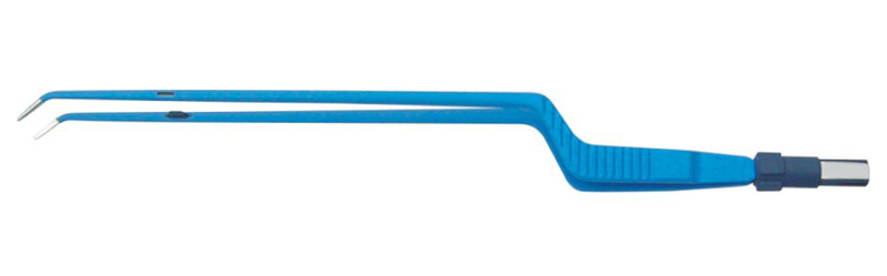 Curved bipolar tweezers